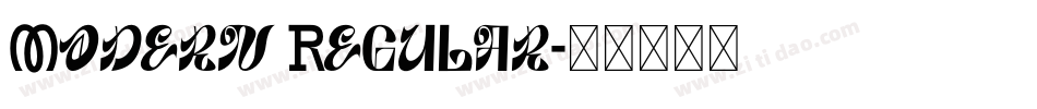 Modern Regular字体转换